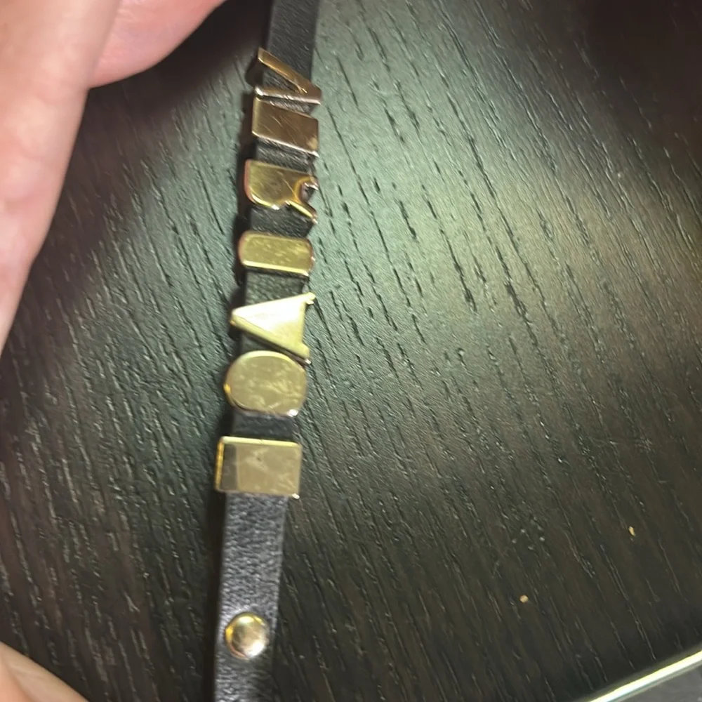 Versus Versace Black‎ Leather necklace